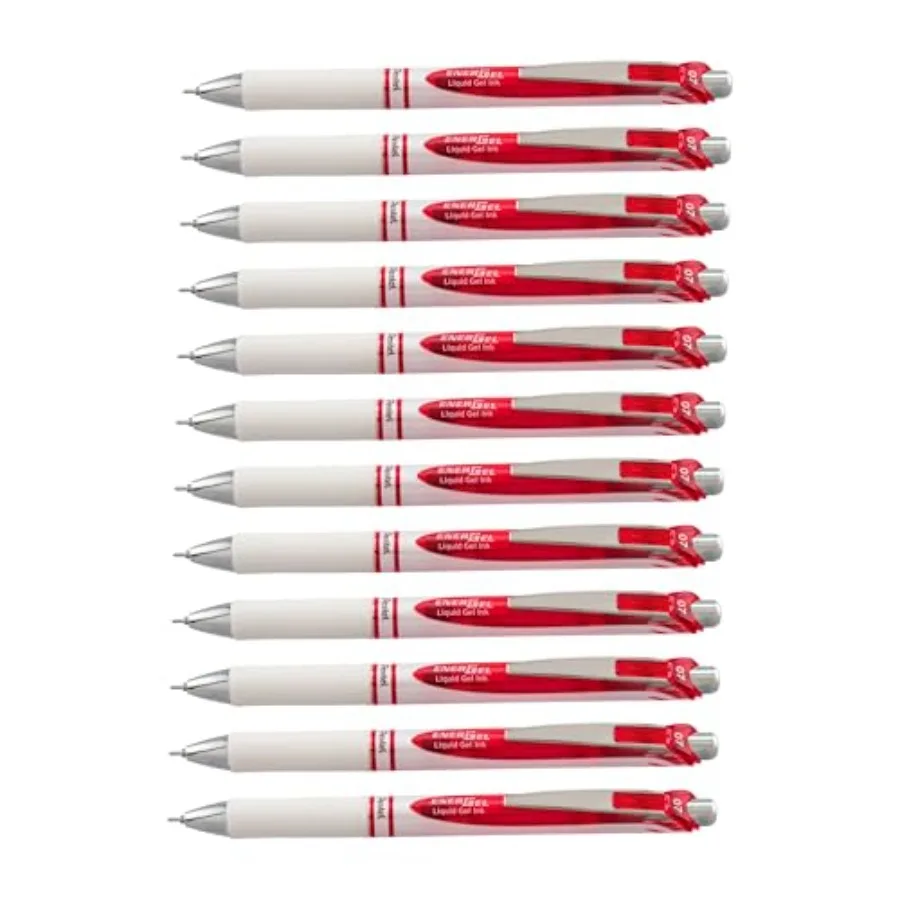 

Gel Ink Pen, Pearl Retractable Gel Pen, 0.7mm Medium Point, Needle Tip, Ink, 12 pack (BLN77PW-B