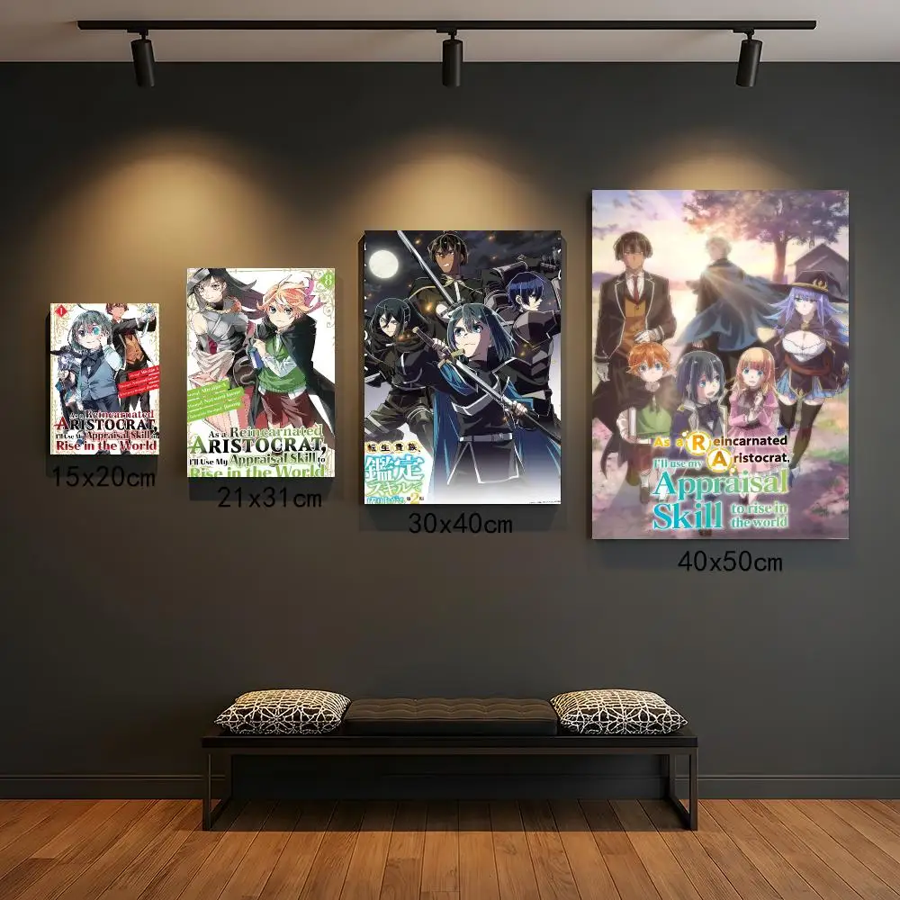 anime A-As a Reincarnated-D Painting Calligraphy Boho Botanical Decor for Living Room  Elegant Home Style
