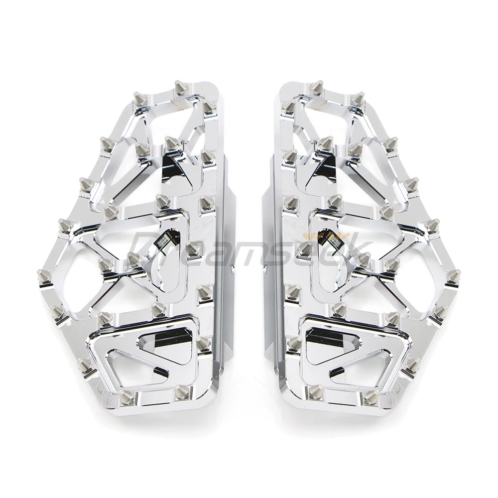 

Motorcycle Wide Rear Footpegs Pedal Floorboard Passenger for Harley Dyna Street Bob Softail Foot Pegs Rests Chrome Alu