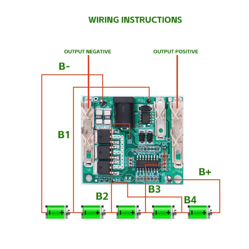 5S 18V 21V 20A Li-Ionen-Akku BMS PCBA Balancierungs- und Ladeschutzplatine für Makita BL1830 BL1860 Elektrowerkzeug-Zubehör