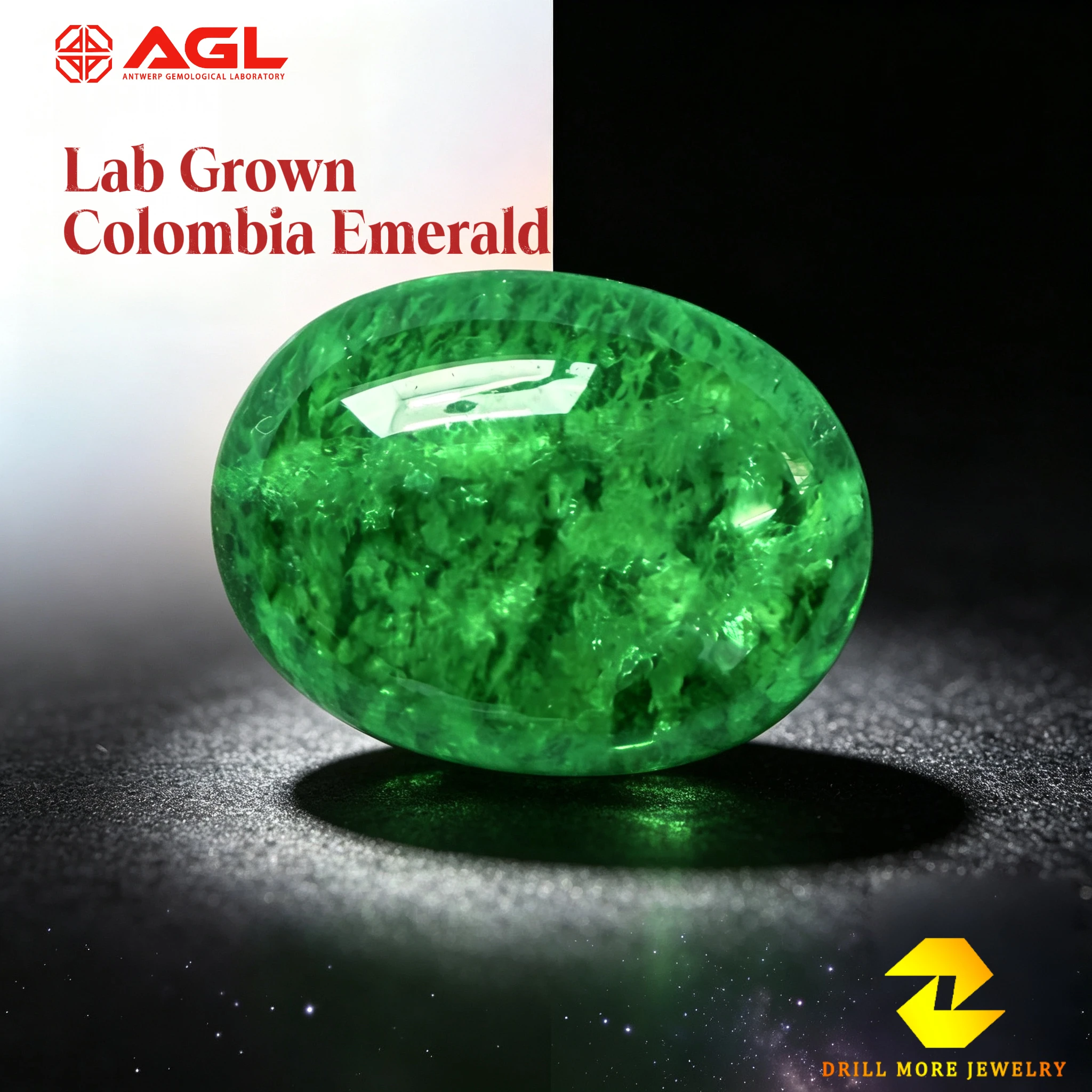 Lab Grown Colombian Emerald Stone Hydrothermal Smooth Surface Oval High Quality Perfect for Ring Necklace Selectable Certificate