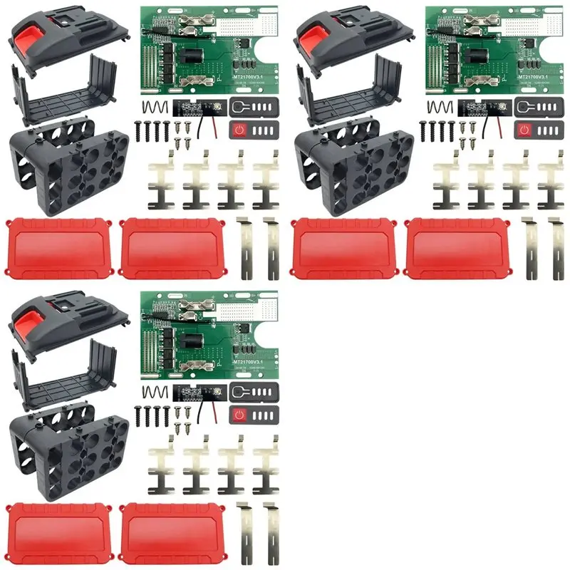 

Пластиковый корпус B03C-3X на 15 отверстий для литиевых аккумуляторов 21700 с платой защиты PCB для Lomvum, Zhipu, Hongsong, Jingmi