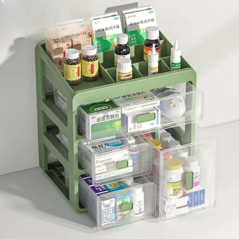 Family Home Large Capacity Dormitory Drawer Drug Storage Box Classification Drug Storage Box