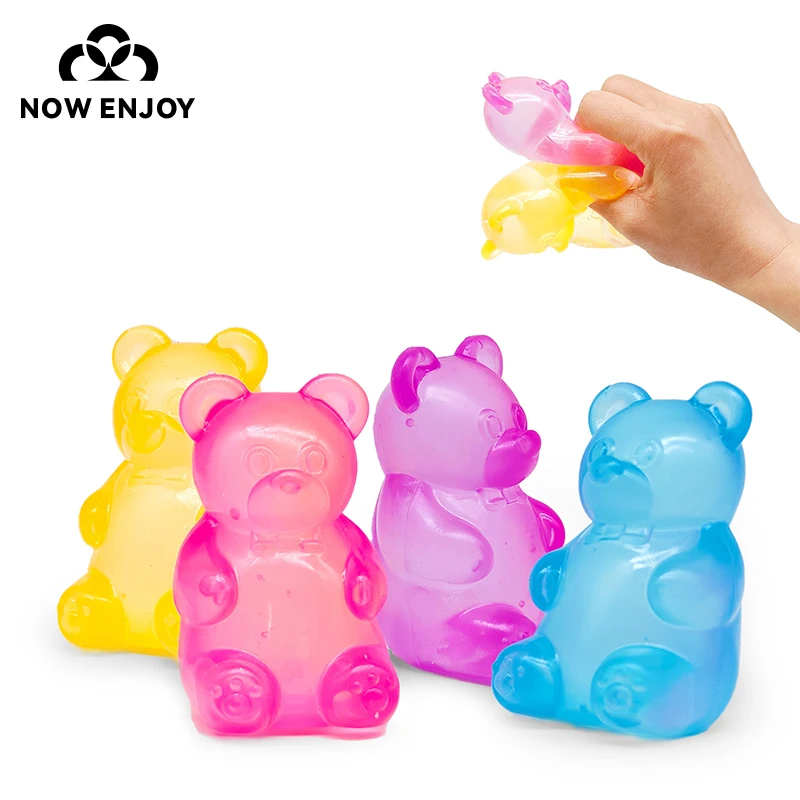 NOW ENJOY Creative Flow Pattern Egg Cute Bear Maltose Pinch Fun Adult Stress Relief Toy Home Decoration Pinch Stress Relief Ball