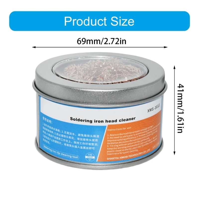 Y1UB Stable Soldering Iron Tip Cleaner Innovative Cleaner for Professional & Hobbyist
