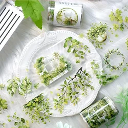 2m/Roll Spring Garden Country Style Trees and Grass PET Tape For DIY Sticker Scrapbooking Journal Collage Material
