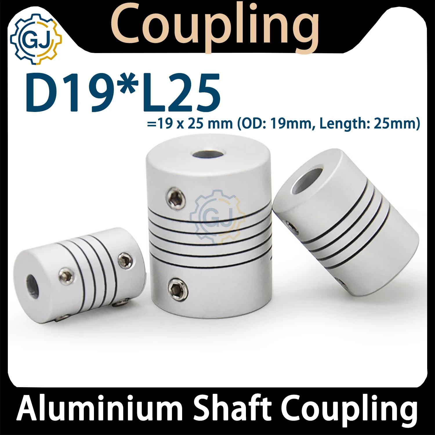 D19*L25 Shaft Coupling Aluminium Flexible Jaw 3/4/5/6/6.35/7/8/10mm CNC Stepper Motor Coupler Encoders Engraving D20*L25 D25*L30