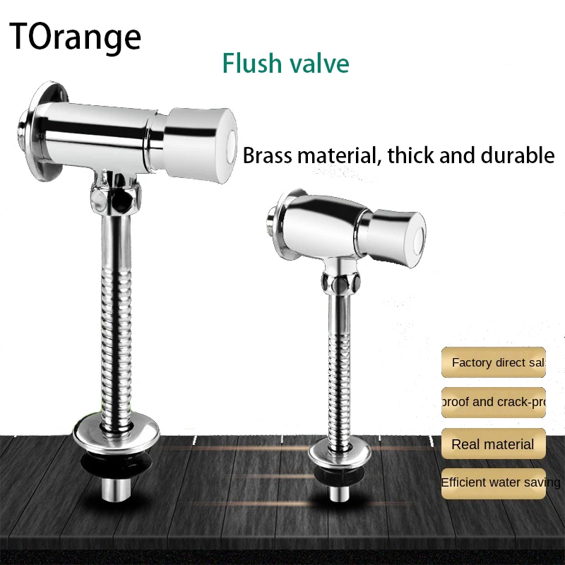 All Copper Urinal Hand-press Flush Valve Accessories Men's Toilet Urinal Urinal Switch Press Delay Valve