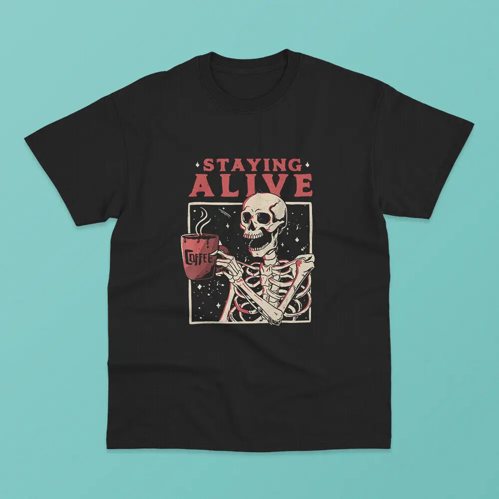 Классическая хлопковая Футболка в винтажном стиле, с принтом черепа