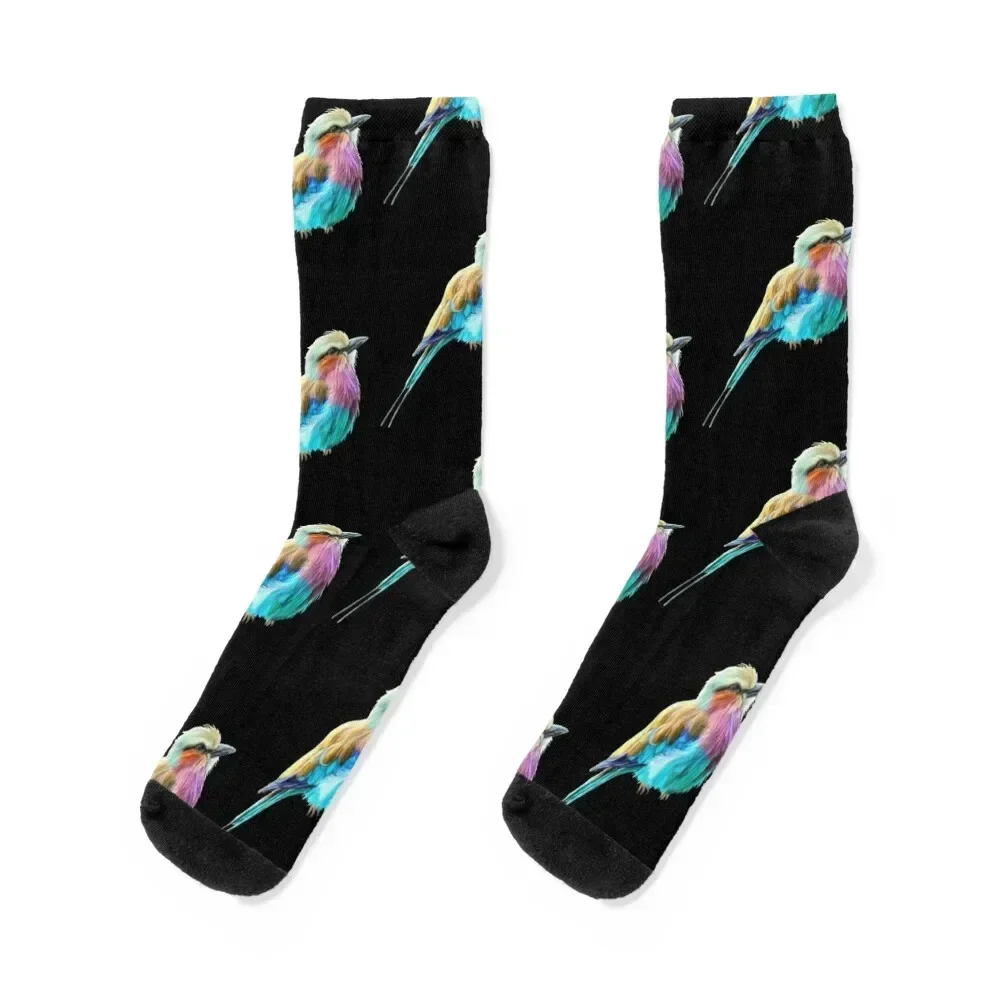 Lilac Breasted Roller Bird Socks men cotton high quality gifts Wholesale Women's Socks Men's