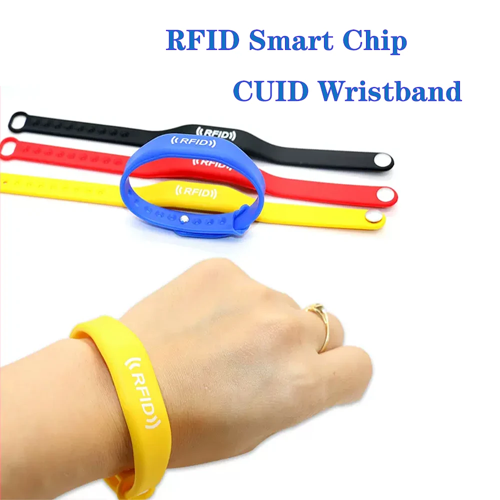 3/5pcs CUID Smart Chip Wristband RFID NFC Waterproof Tag Rewritable IC 13.56mhz Copy Token Clone Silicone Iso14443a Badge