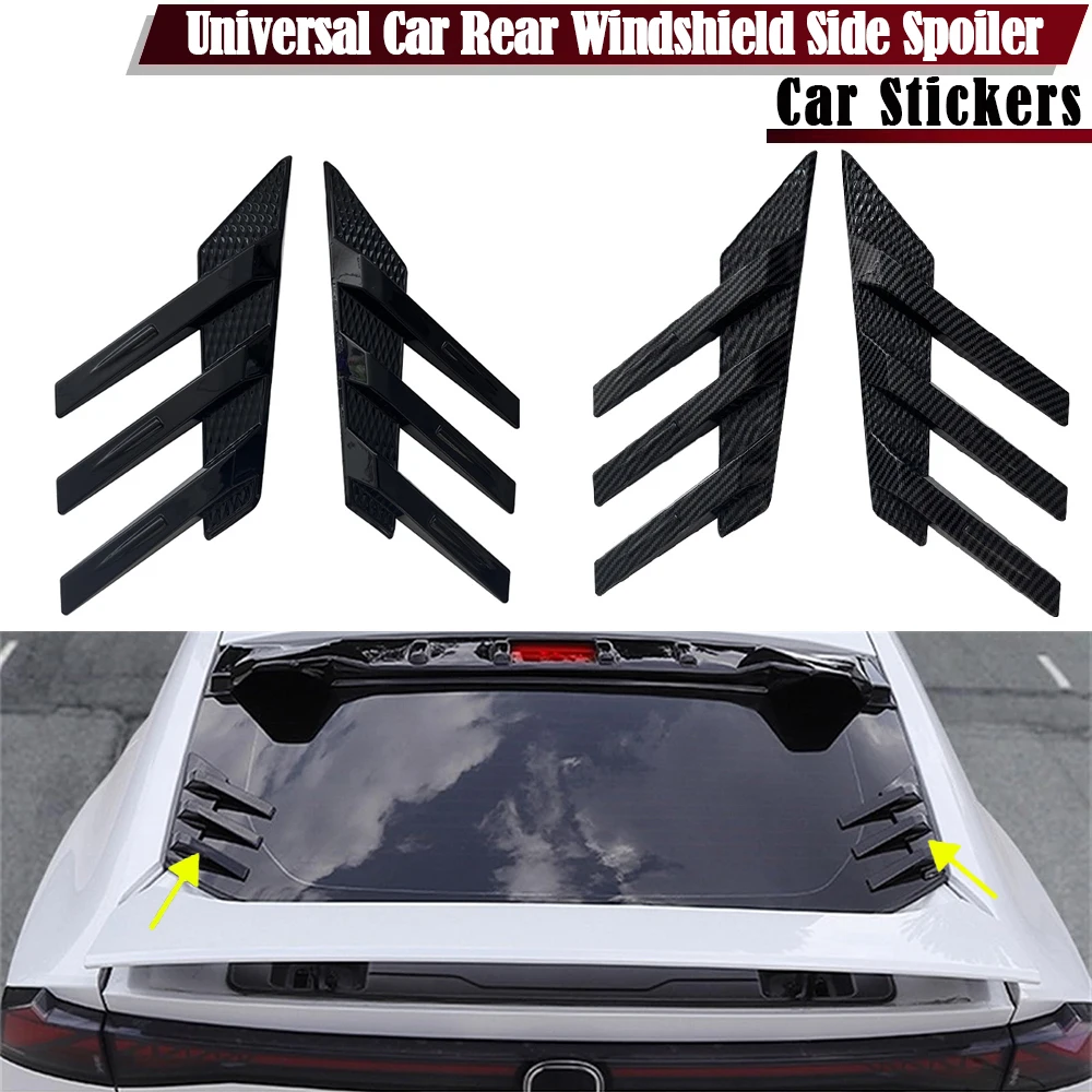 

Universal Car Rear Windshield Side Spoiler Air Vents Cover Sticker Decoration For Dodge Challenger Charger For Ford Mustang