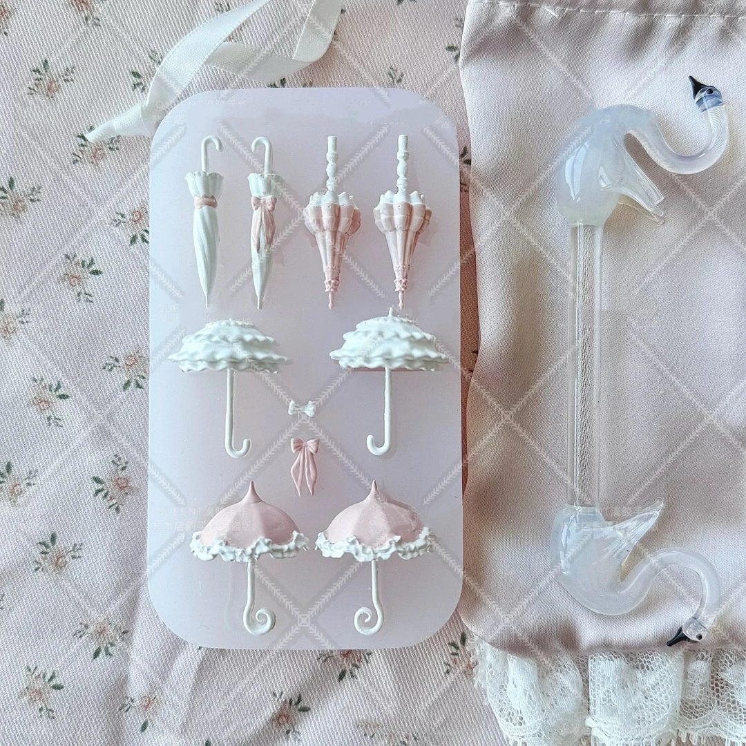 

Lace Parasol Resin Casting Mold Silicone Mold Accessories Resin Liquid Mold Resin Keychain Silicone Mold Resin Mold