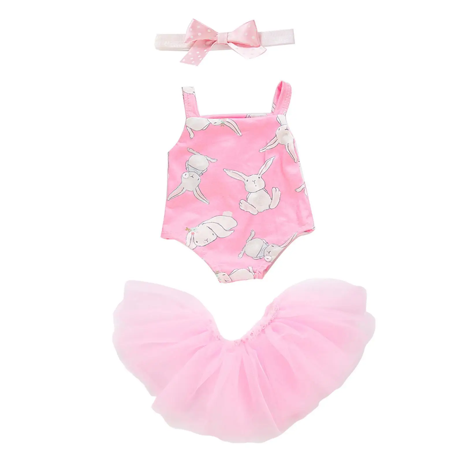Dolls Fashion Beautiful Summer Party Princess Gauzy Tutu Dress With Bowknot Headband for 18'' Costume Accessory