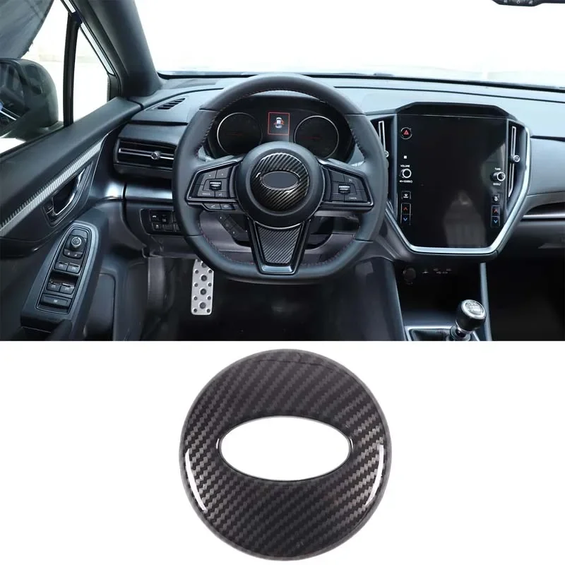 

For Subaru WRX VB 2021 2022 2023 Car Steering Wheel Logo Decorative Sticker ABS Carbon Fiber Interior Accessories