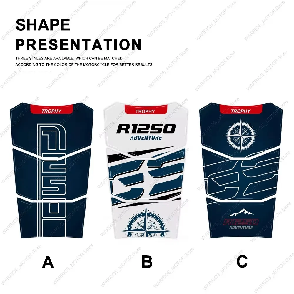 R 1250 3D Adesivo protettivo in resina per moto Adesivi resistenti ai graffi impermeabili per BMW R 1250 GS ADVENTURE Trophy 2022 2023