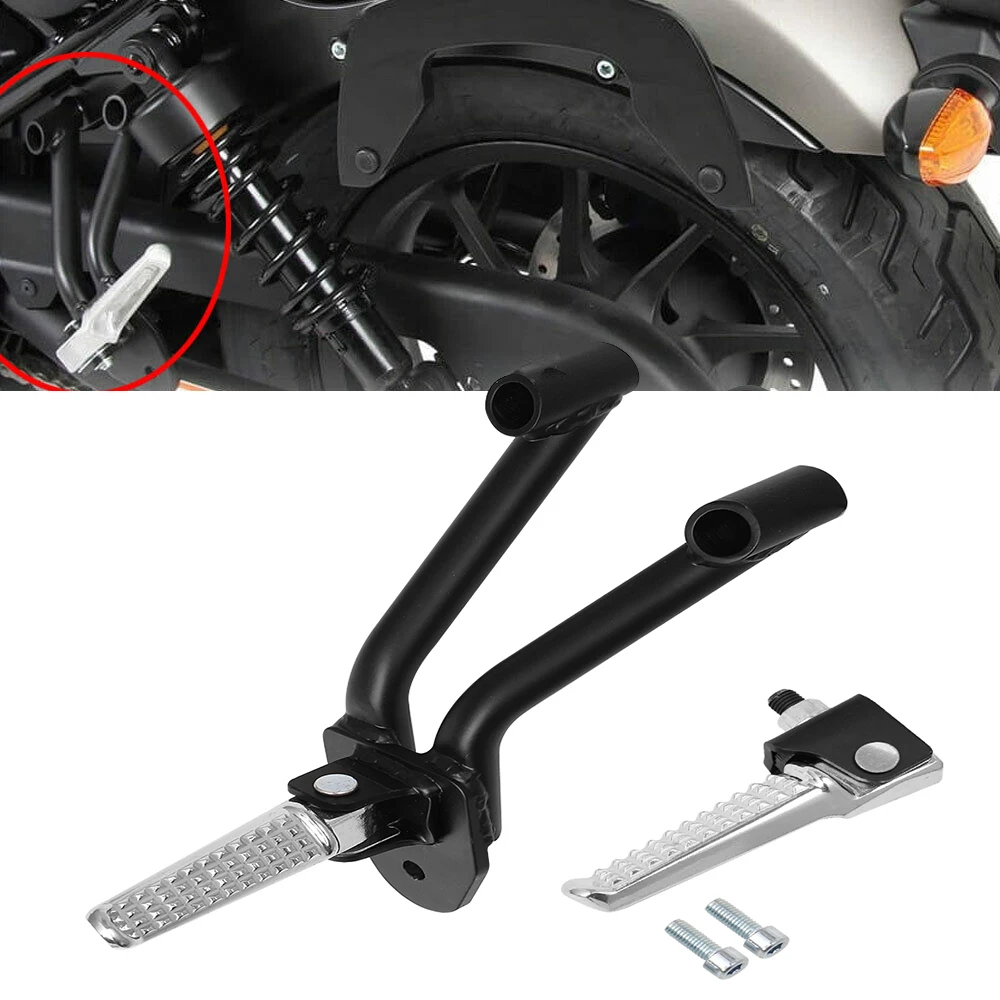 Motorrad Schwarz Hinten Passagier Fußrasten Fußstützen Pedale Für Honda Rebel 300 500 CMX 2017-2021
