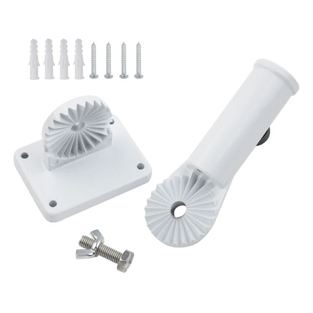 

Wall-mounted Flag Pole Holder Adjustable Rod Base with Mounting Screws