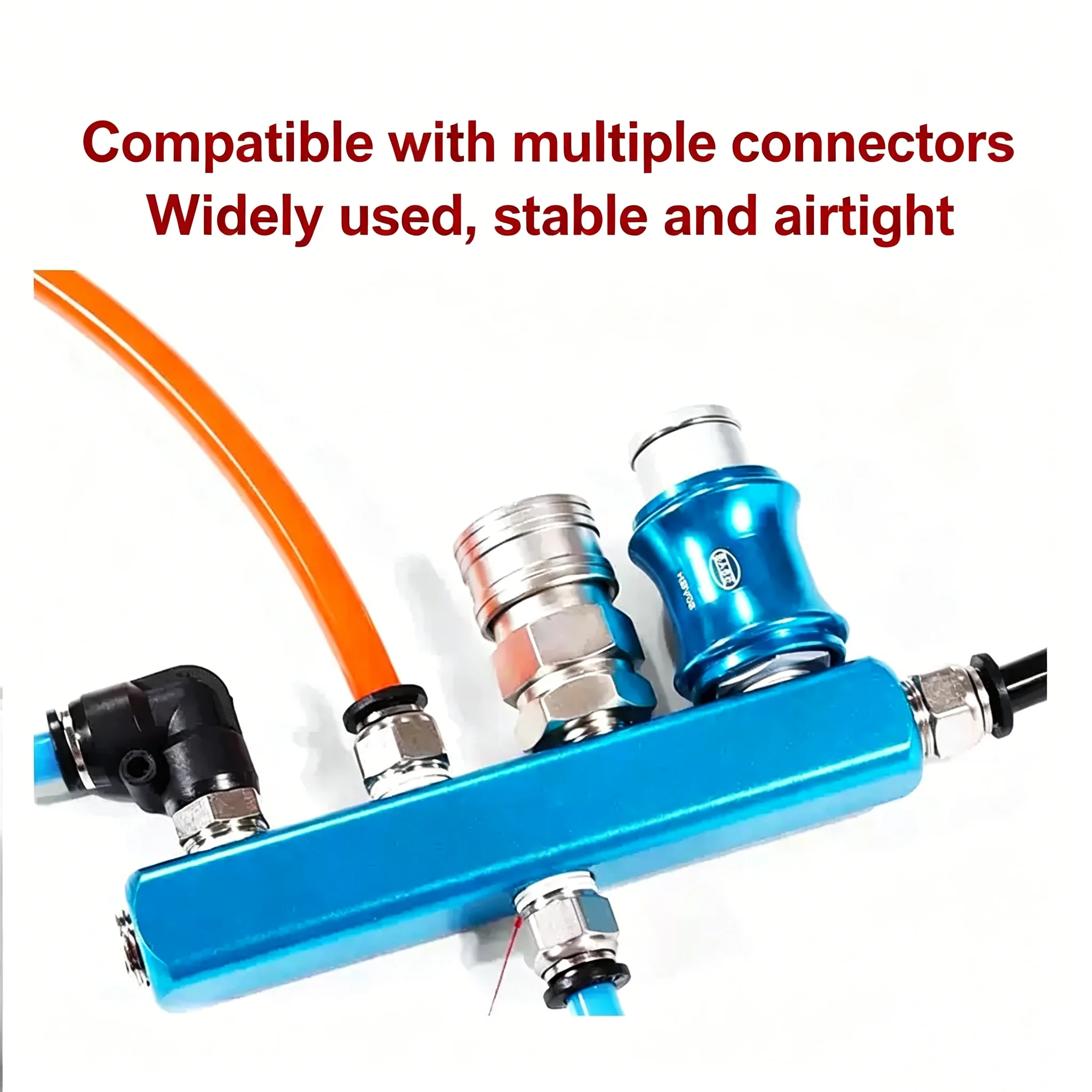Versatile Pneumatic Manifold Splitter With Quick Connectors 1/8 1/4 3/8 1/2 Gas Source Branch Aluminum Manifold AL/SY-02/04/-2F