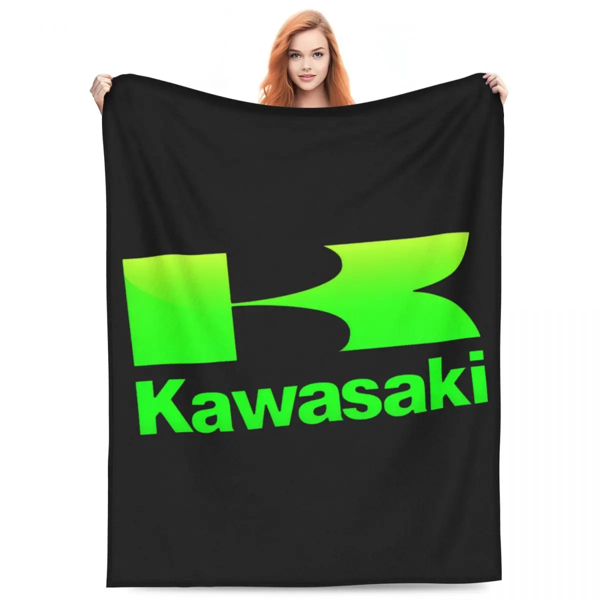 

Sport Racing Motorcycles Kawasakis Blankets Flannel All Season Multi-function Ultra-Soft Throw Blanket for Bed Bedroom Quilt