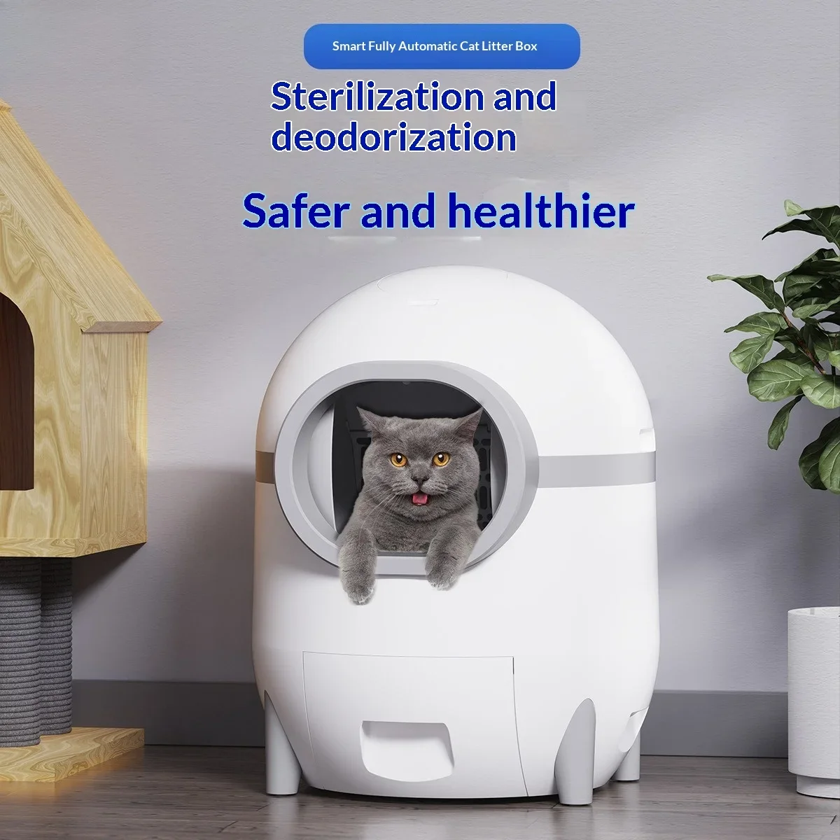 

Top New Smart Self-Cleaning Cat Litter Box with 15L Waste Bin, Extra Large Rolling Kitty Toilet, Odor Control for Indoor Cats