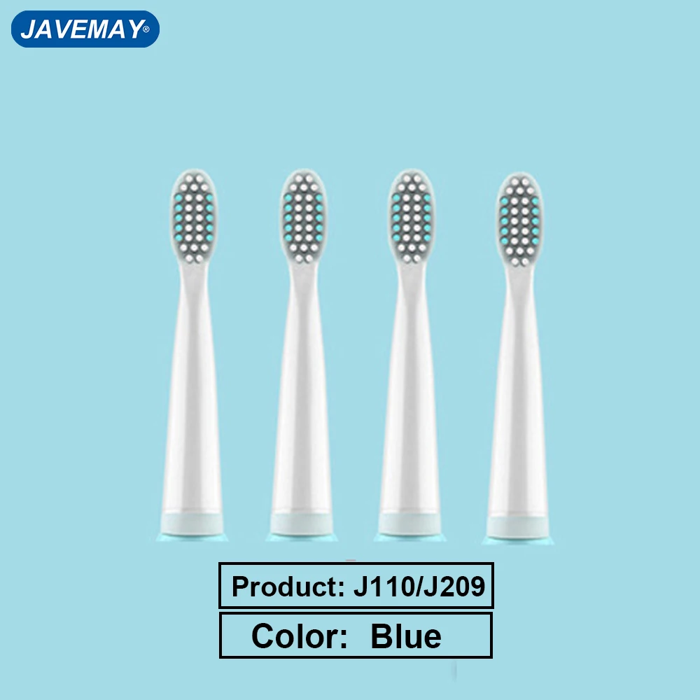 Electric Toothbrush Head Sonic Soft Tooth Brush Head Replacement Washable Whitening Sensitive Brush Head for JAVEMAY J110 / J209