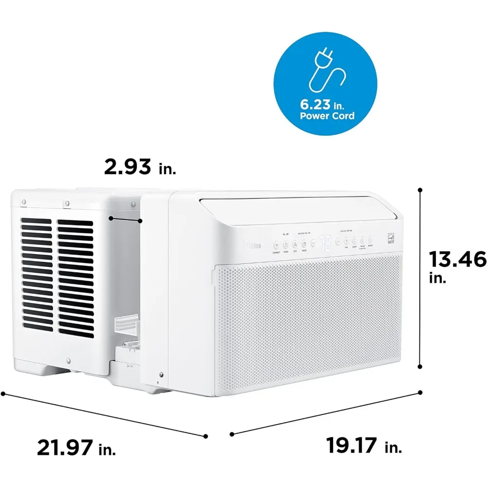 Smart Inverter Air Conditioner–Cools up to 550 Sq. Ft., Ultra Quiet with Open Window Flexibility, Works with Alexa/