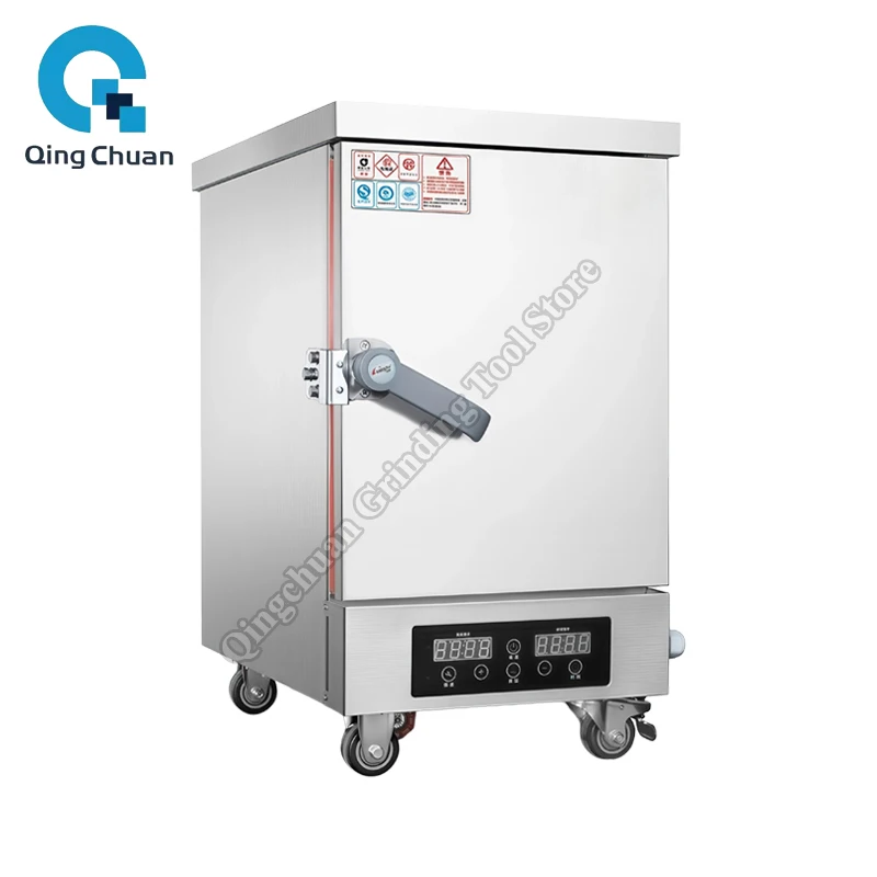 

Commercial Food Steamer Multifunctional Rice Steamer Cabinet Stainless Steel Rice Steamer Cart 4-Tray Electric Steam Cabinet
