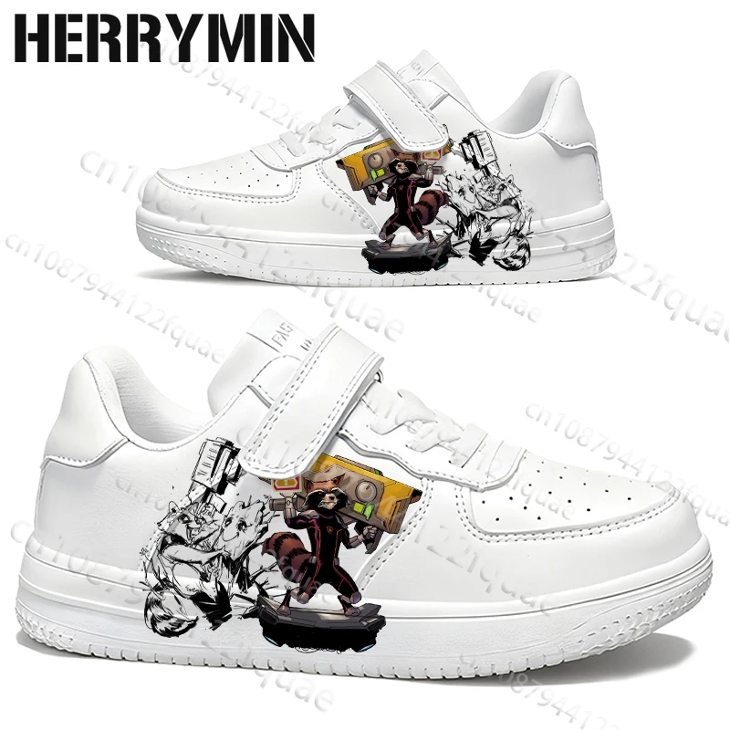

Rocket Raccoon Parent Child Casual Shoes Man Woman High Quality Graffiti Print Simple Thick Sole Anti Slip Boys Sneakers Gift