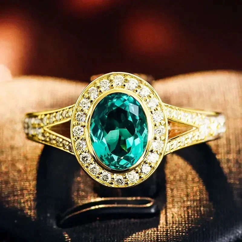 2026 New High-end Light Luxury Noblewoman Ring, Women's High-end Feeling, Oval Zircon Single Ring, Fashionable Design Jewelry