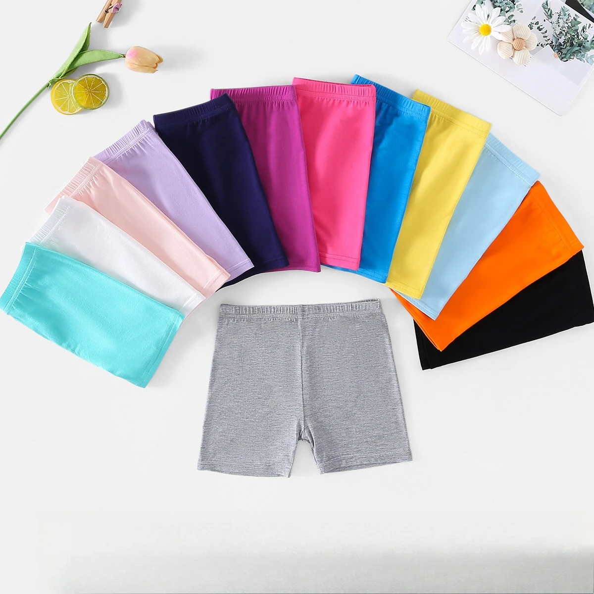 

Хлопковые модальные шорты 3/4 для девочек – без скатывающихся краев, мягкие и дышащие трусики-шорты класса А для детей, летние защитные шорты