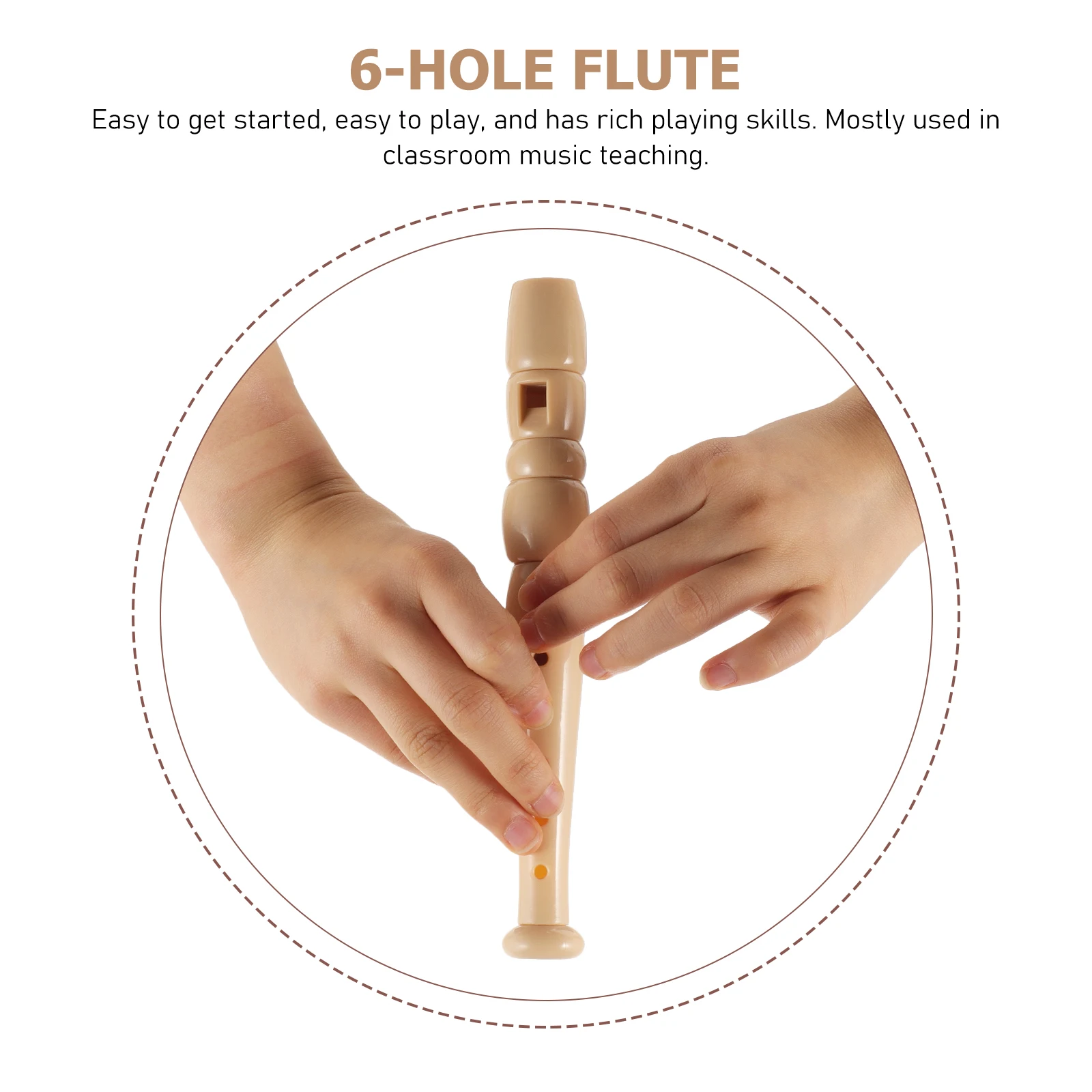 

2 Pcs Plastic Flute Kids Musical Instruments Portable Clarinet for Child Toddler Professional Wind Simple Toy 6 Hole Practice