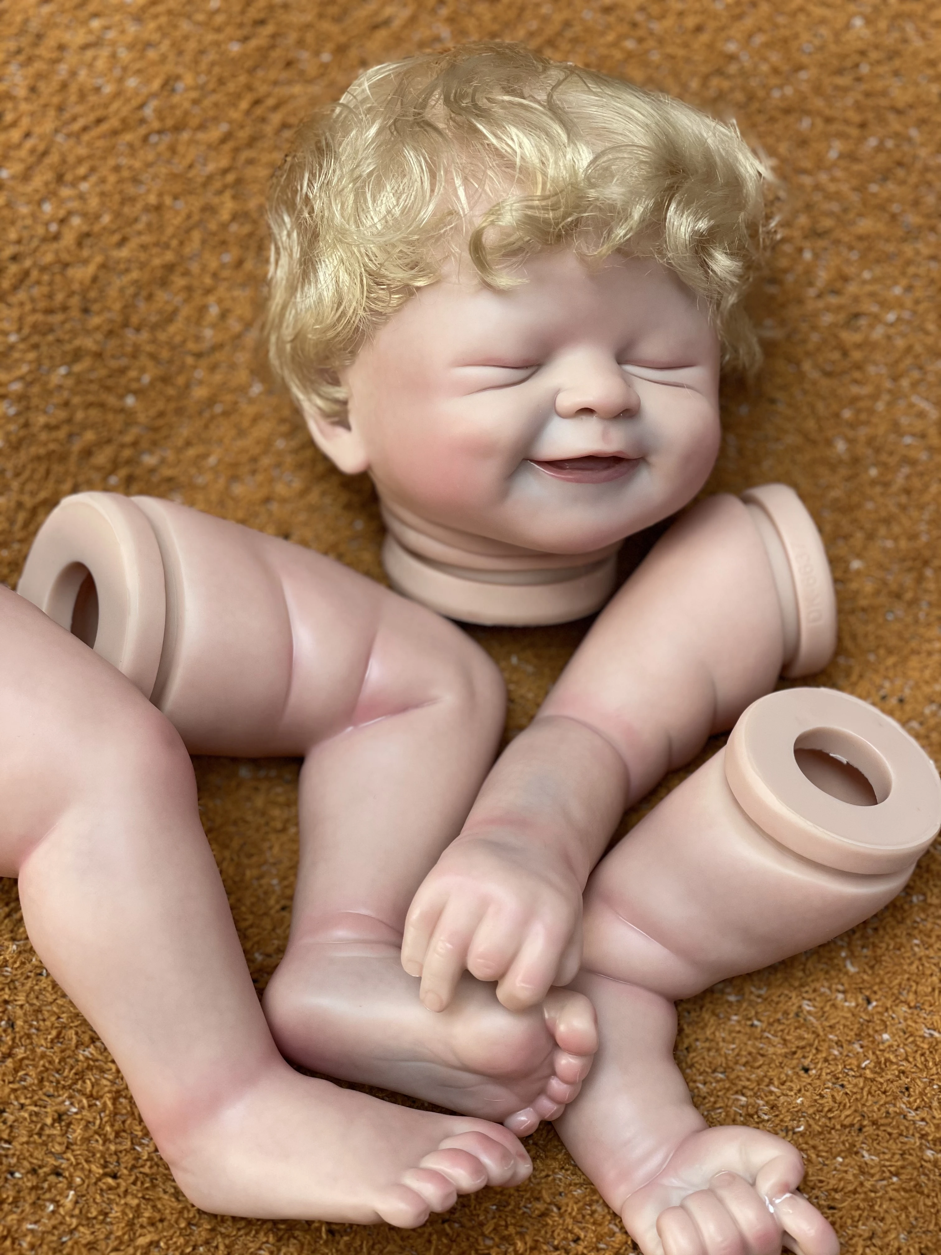 50Cm Alisha Geschilderde Reborn Pop Kits Handgemaakte Levensechte Diy Kit Pasgeboren Baby Pop Met Zichtbare Aderen Bebe Reborn Kits Sin Pintar