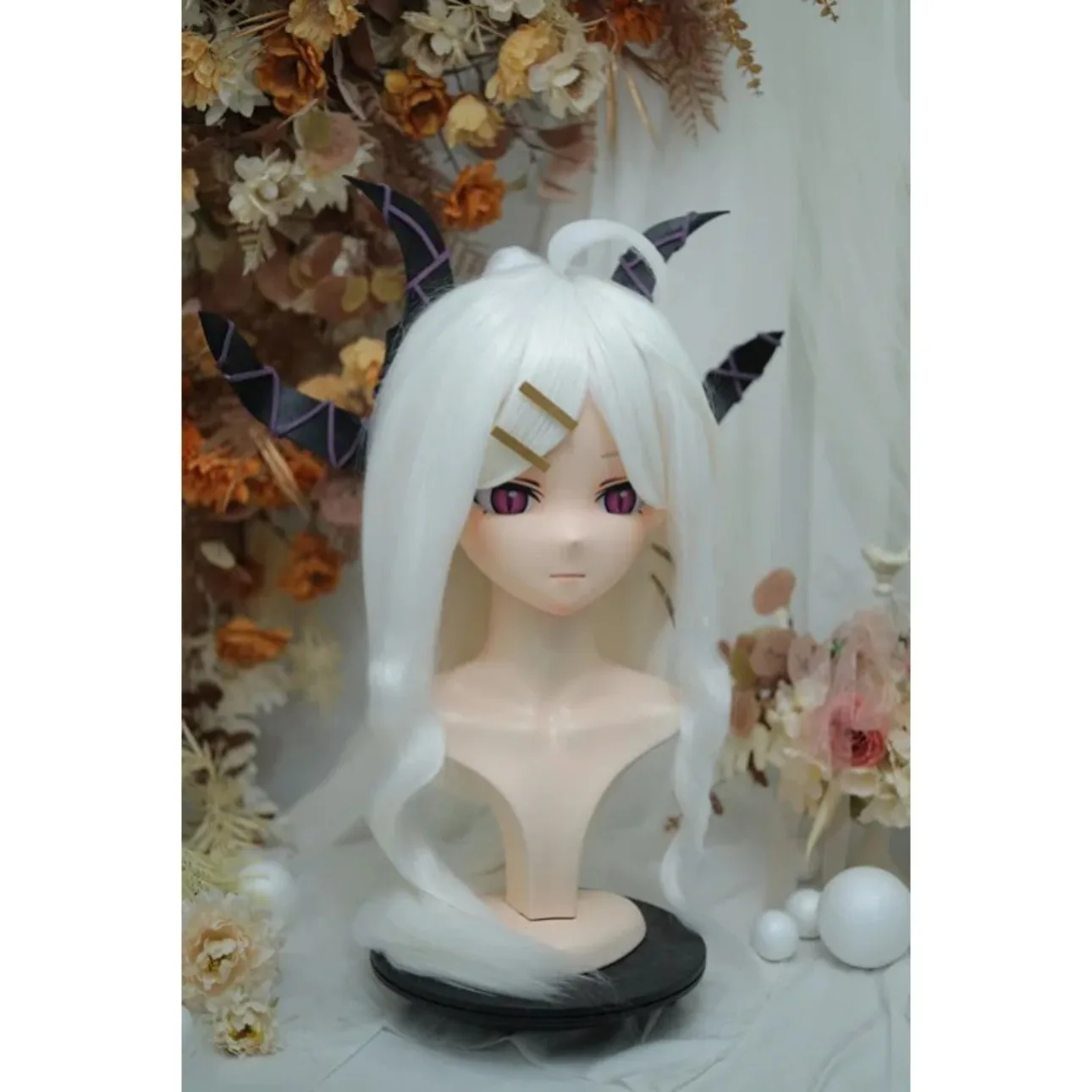 Kigurumi Kokusaki Hina NFD full headband lock cosplay headshell props costume anime game