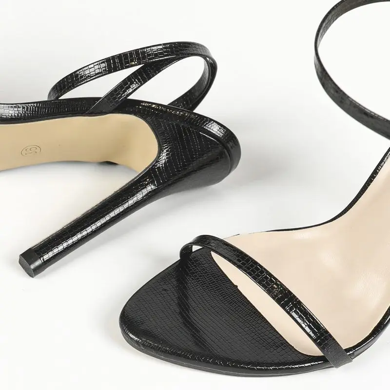 

Faionable Par Женские римские сандалии на высоком каблуке Тонкие высокие каблуки с перекрестной щиколоткой Bule с круглой головкой на плоском каблуке Резиновая подошва из ЭВА...