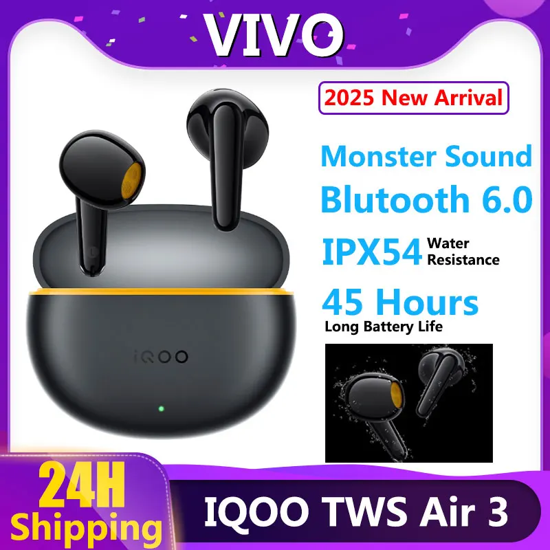 2025 New Official VIVO Iqoo TWS Air 3 TWS Earphone Bluetooth 6.0