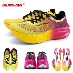 IRUNSVAN Nylon Carbon Plate Professional Marathon Running Shoes for Man Lightweight Cushioning Training Outdoor Sneakers Women