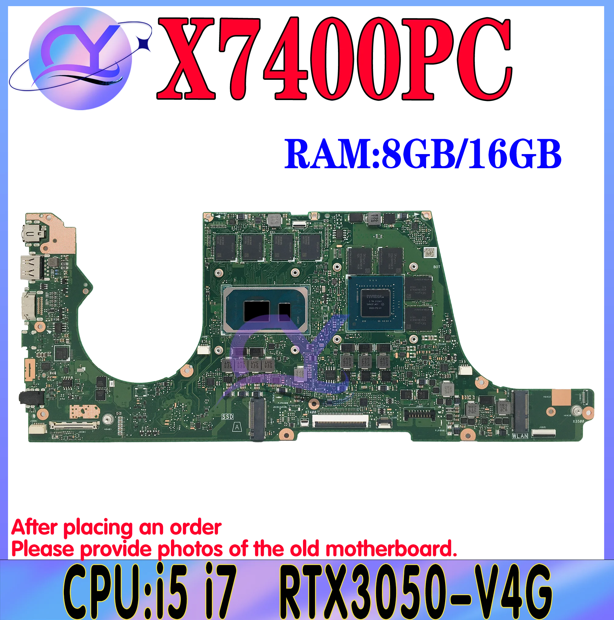 Mainboard X7400PC X7400PA N7400P X3500PC X3500PA X3500PH V3500P X3400PC X3400PA X3400PH V3400P K3500P K3400P Laptop Motherboard