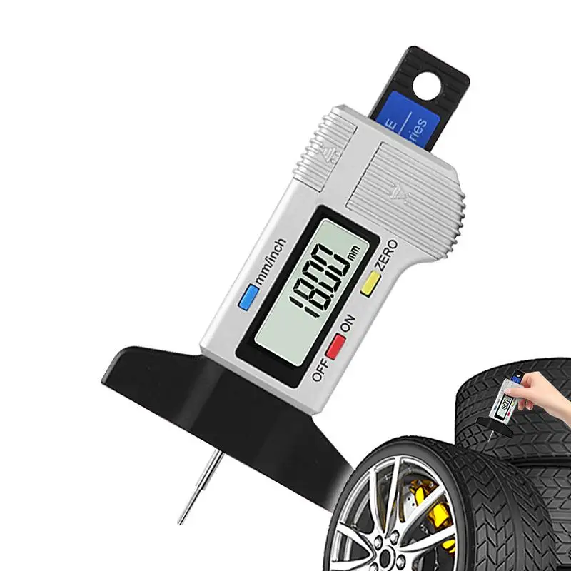 0-25mm Electronic Digital Tire Thread Depth Gauge Tire Gauge Stainless Steel Tyre Depth Gauge Drop shipping