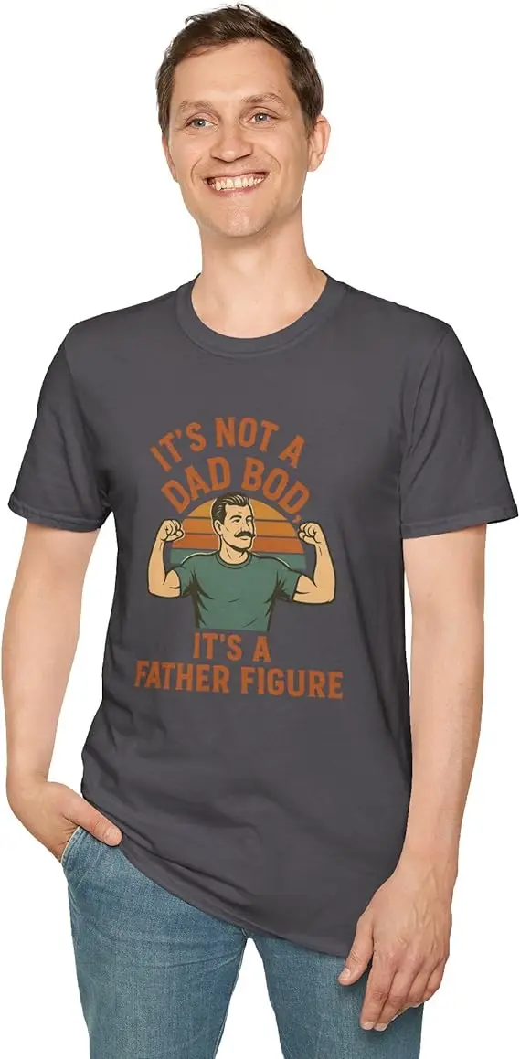 Lustiges Vatertags-T-Shirt, Es ist kein Papa-BOD, es ist eine Vaterfigur, lustiges Retro-Vintage-Geschenk für Papa, Y2k Herrenmode Witz-T-Shirt – Detail 6