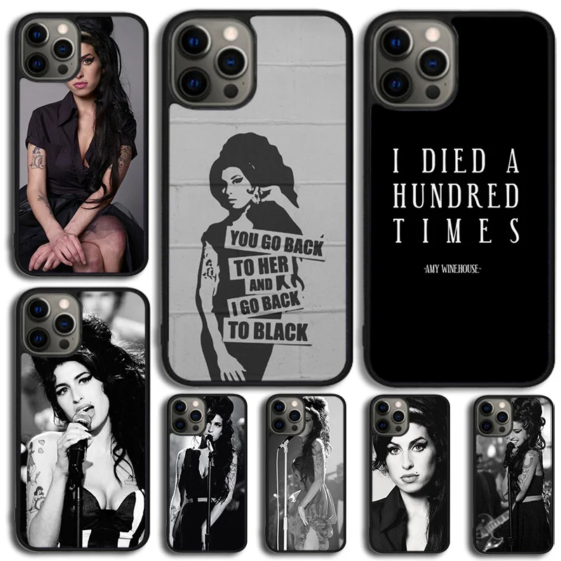 Amy Winehouse Phone Case Cover For iPhone 15 14 SE 2020 XR XS 11 12 13 Mini Pro MAX 6 7 8 Plus Coque