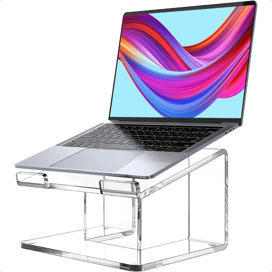 

Acrylic Laptop Stand for Desk Laptop Riser for 1017.3 Inch Laptops Ergonomic Computer Stand Holder Compatible with books and No