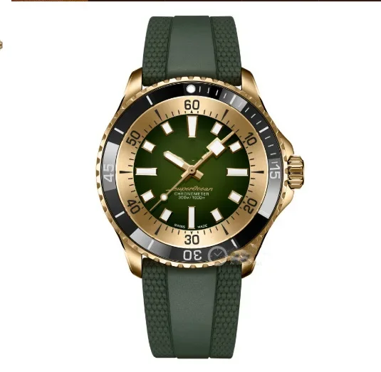 2025 Reloj de hombre Super Ocean de marca de lujo resistente al agua de acero inoxidable deportivo atornillado reloj de moda para hombre primavera