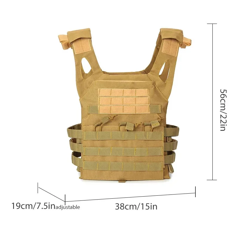 Tactical Vest Waterproof Outdoor Body Armor Lightweight Adjustable JPC Molle Plate Carrier Hunting Vest CS Game Jungle Gear