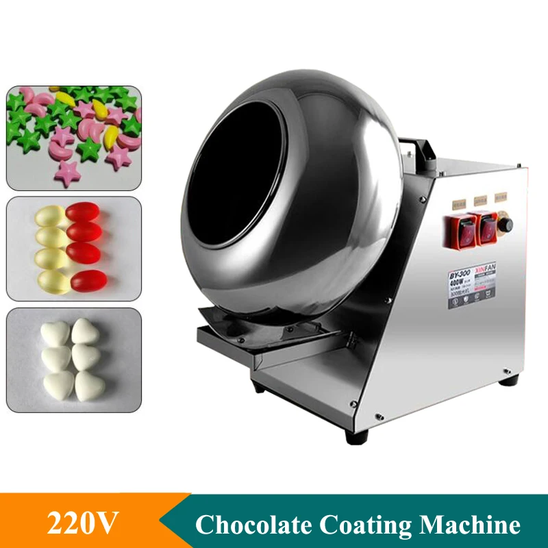 Máquina comercial do revestimento do chocolate do aço inoxidável, fabricante do gelo do chocolate, máquina de polimento para a loja do alimento, 220V, 3kg