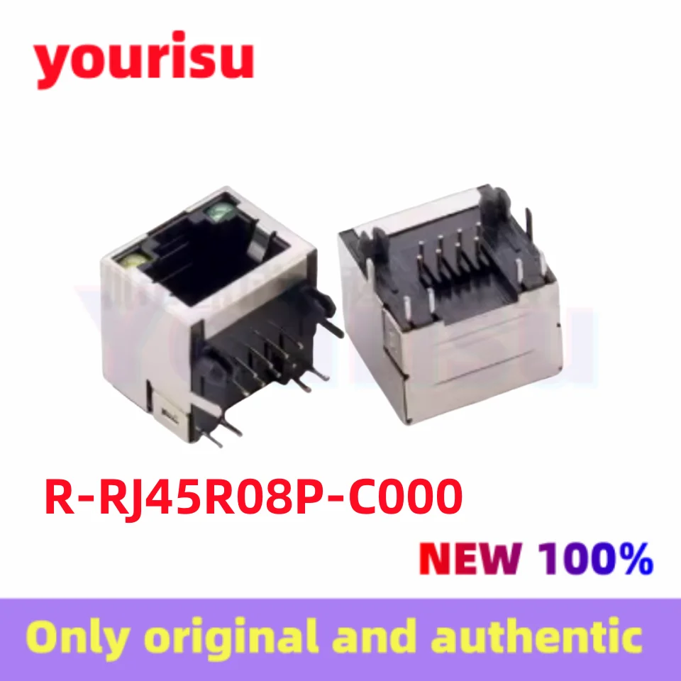 5Pcs/Lot Original R-RJ45R08P-C000 R-RJ45R08P Ethernet connector (RJ45 RJ11) Network RJ socket short body with LED light