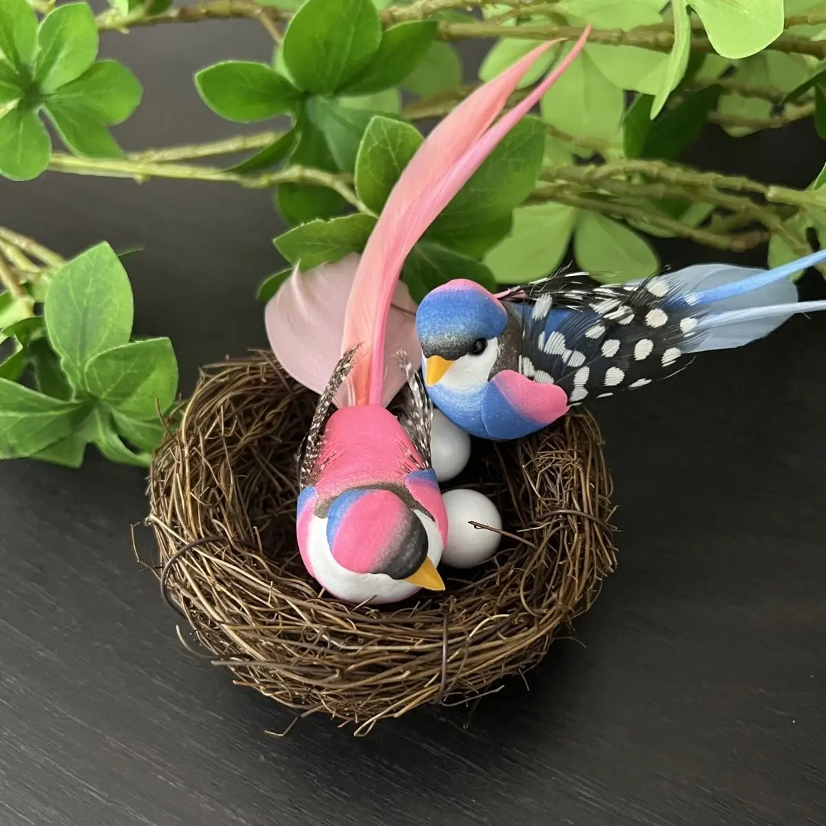 Decoration Cute Simulation Bird Feathers Super Real Colorful Birdhouse Ornaments Plants Garden Garden Bonsai Figurines New