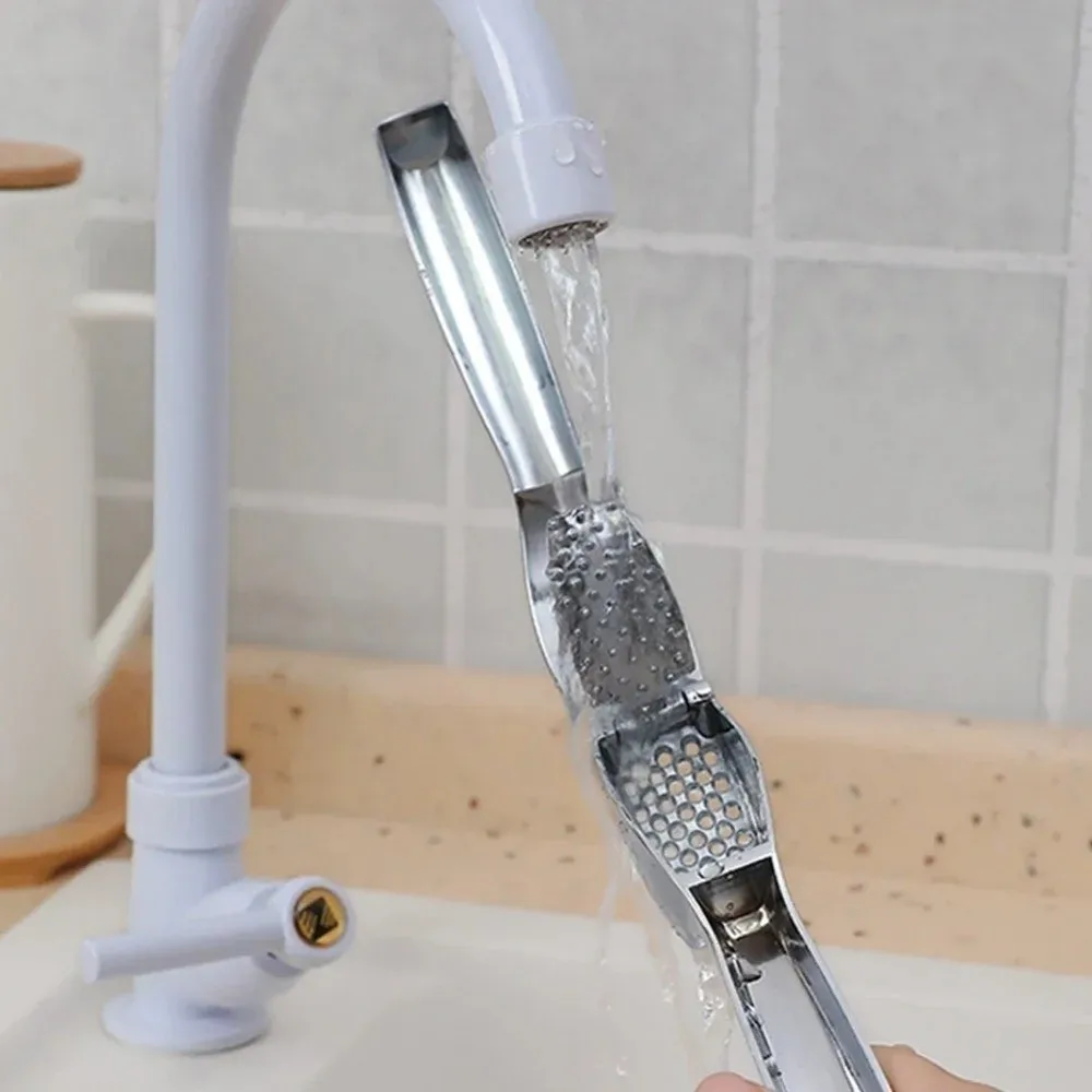 

Эргономичная ручка Пресс для чеснока Съемный дизайн Легко выдавливаемая ручка Ручная дробилка для имбиря Измельчитель для чеснока из цинкового сплава Домашнее использование