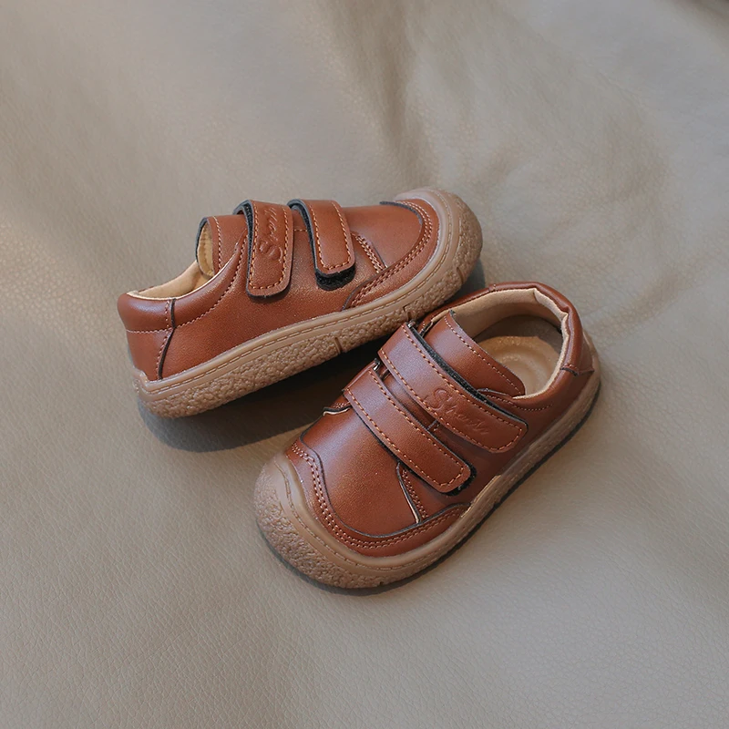 Chaussures en cuir microcarence pour bébés, chaussures pieds nus pour tout-petits, baskets à semelle souple étoile, tennis d'extérieur pour filles, mode pour enfants, garçons, 0-5 ans, nouveau