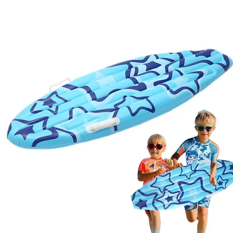 Lightweight Swimming Floating Mat Star Pattern Portable Adult Bodyboard PVC Inflatable Swimming Bodyboard With Dual Side Handles